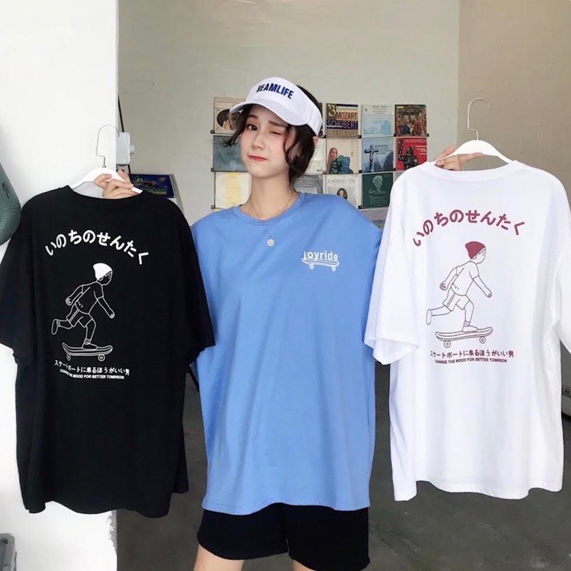 [ PINK ] Áo thun tay lỡ CHÚ NHÓC TRƯỢT VÁN Unisex